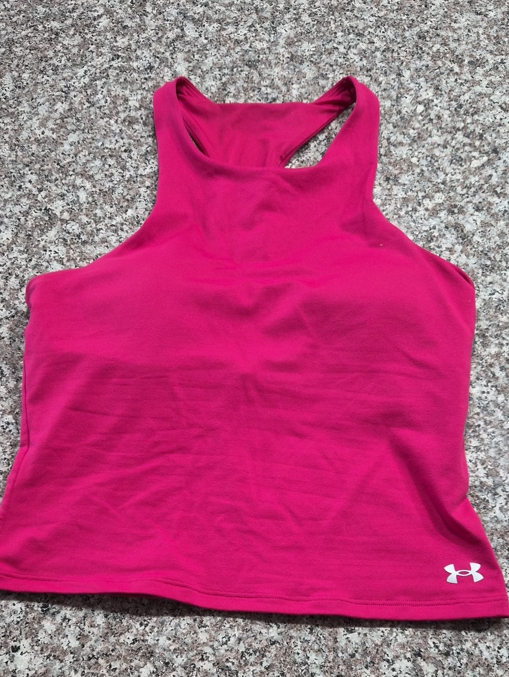 Under Armour Pink High-Neck Racerback Tank Top